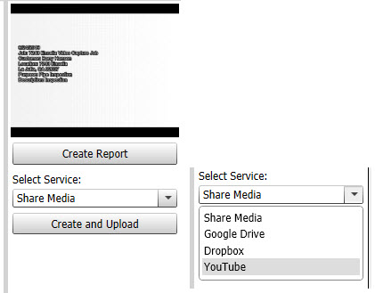 HQ create video report upload