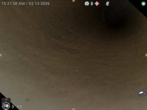 Pipe inspection on CSx monitor at 1.4x DSL Fixed Zoom showing tighter crop that fills more of the screen